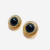 NINA RICCI STAR BLACK EARRINGS