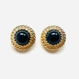 NINA RICCI STAR BLACK EARRINGS