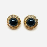 NINA RICCI STAR BLACK EARRINGS