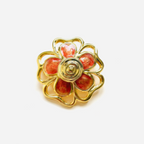 ORANGE FLOWER BROOCH 