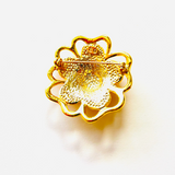 GREEN FLOWERS BROOCH 