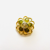 GREEN FLOWERS BROOCH 