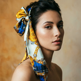 BLUE SILK HANDKERCHIEF