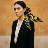 BLACK SILK HANDKERCHIEF