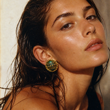 NINA RICCI STAR BLACK EARRINGS