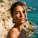BLUE HORN EARRINGS