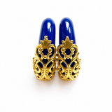 BLUE HORN EARRINGS