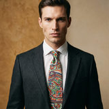 RED PAISLEY TIE
