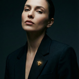 BROOCH PIN V GLITTER