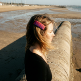 RED AND PURPLE TRITOMA HAIR CLIP
