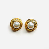 KUNI GOLD AR PEARL EARRINGS
