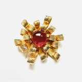 JANE LES BERNARD RED BROOCH