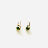 SMALL GREEN CALA EARRINGS