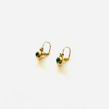 SMALL GREEN CALA EARRINGS