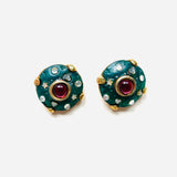 KALINGER JANA GREEN EARRINGS 