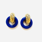 VERA PURPLE SQUARE EARRINGS