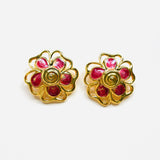 PINK FLOWER EARRINGS