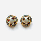 NEFER RED EARRINGS