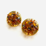 KALINGER MAO BROWN EARRINGS