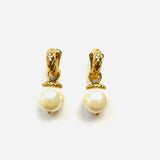 NEBA PLAIN PEARL SQUARE EARRINGS