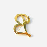 GOLD B BROOCH