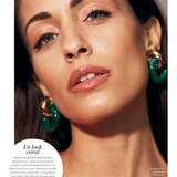 VERA GREEN STRIPED EARRINGS